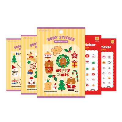 크리스마스 키즈 네일스티커 바디스티커