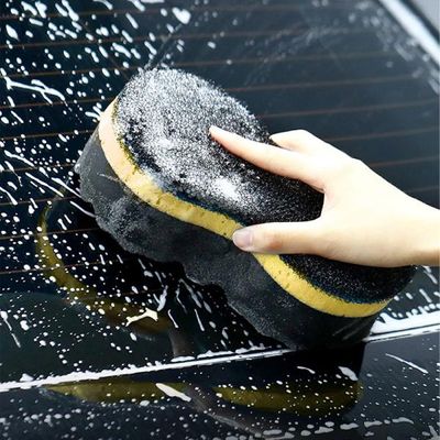 차량용 세차스펀지 바디 유리 휠 워시패드 블랙 A594