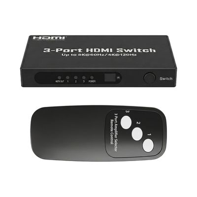 4K8K 3포트 HDMI 선택기 스위치 입력3 출력1 LOU852D