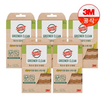 [3M]내츄럴 옥수수 망사수세미 2입(일반세척용) 5개