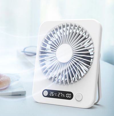 모노큐브 BLDC 미니 스퀘어 무선 선풍기 온/습도 표시