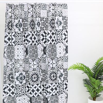 패브릭 에스닉 패턴 방수 샤워커튼 180x180