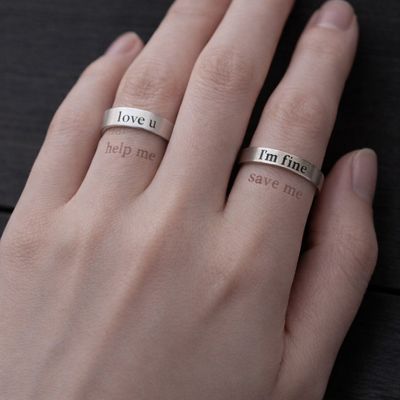 반전 반지 각인 애끼 반지 오픈링 우정링 커플링 템