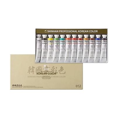 혜명몰 신한 한국화물감 12색 20mL - 박스 (30개입) 그림도구 예술재료 채색물감 전문가용물감 신한화구(WFPAJXL)