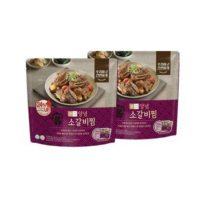 든든한 궁 양념 소갈비찜 1kg x 2 x 2팩 프리미엄 간편식 홈파티용