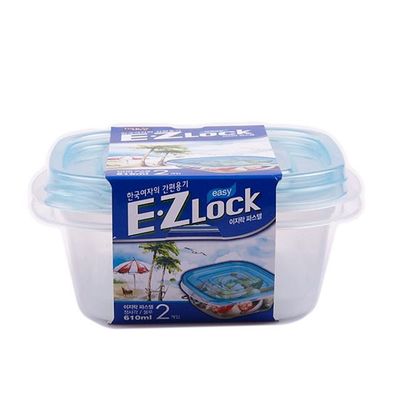 이지락정사각 610ml 블루2p 밀폐(WFJEGJ6)