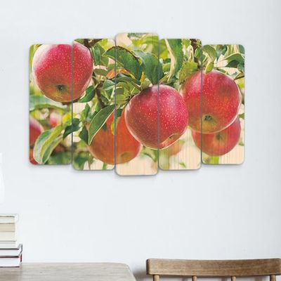 eh876-우드패널액자57.7CmX38Cm_풍수재물사과나무