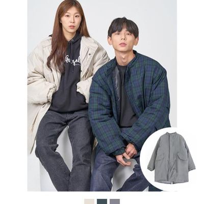 남녀 공용 롱 패딩 사파리 파카 오버핏 웰론 3COL