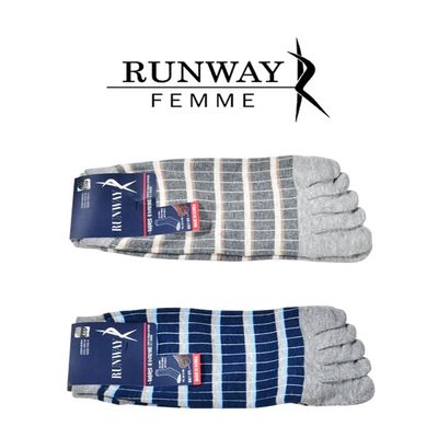 스트라이프 런웨이 신사 발가락 스니커즈 양말(WFJ6ATK)