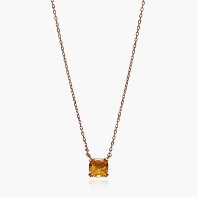 제이로렌 01N0529 11월탄생석 시트린 실버목걸이