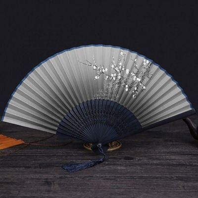 대나무 접이식 부채 매화꽃 핸디부채(WFLTQA5)