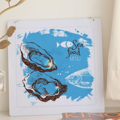 nq161-행잉액자_씨푸드(사각중형)