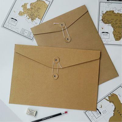 크라프트지 단추 종이 서류 봉투 포장지 A4