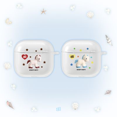 포니 에어팟/에어팟프로/버즈 클리어하드 케이스-2색