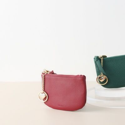 [이니셜 커스텀] Half moon wallet _ Burgundy