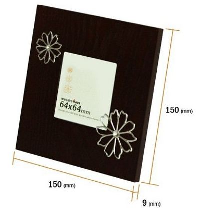 꽃문양이 들어간 천연 애쉬무늬목의-Woodro House ASH Flower 평액자-소 B541-1