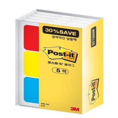 3M 포스트-잇 플래그 파일·바인더용 알뜰팩 686