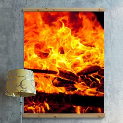 gb48-우드스크롤_90CmX120Cm_활활타는장작불