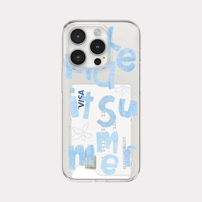 make it summer 디자인 [투명 카드수납 폰케이스]
