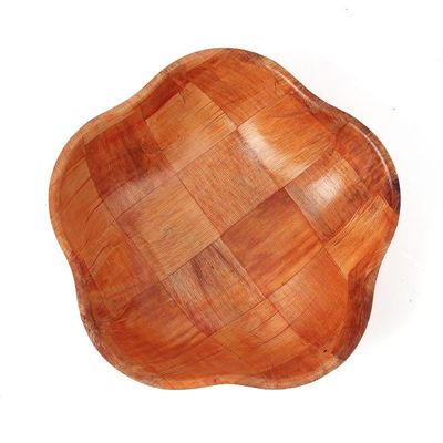 네츄럴 꽃모양 우드볼(26cm) 팝콘볼 스낵 접시