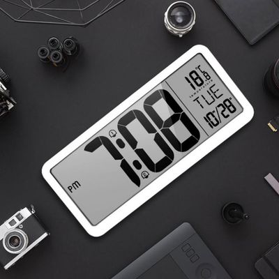 날짜 온도 대형 LCD 탁상 벽걸이 알람 시계