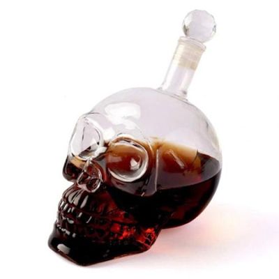 빈티지 레트로 스컬 위스키주병 1개(WFGYW0Z)