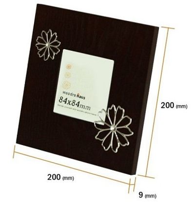 꽃문양이 들어간 천연 애쉬무늬목의-Woodro House ASH Flower 평액자-중 B541-4