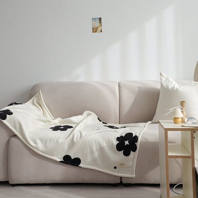 블랙 블룸 소프트 패턴 극세사 담요 블랭킷 M