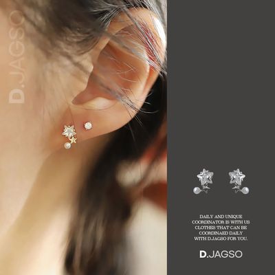 여성 스타 별 미니 미니멀 심플리 귀걸이