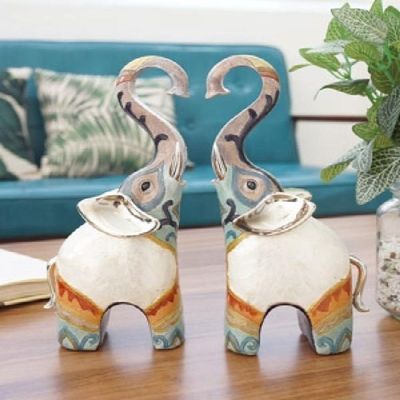 ksr 하트코 자개 무늬 코끼리2P (4863)(WFJ2FXN)