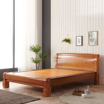 [보루네오]원목 온돌 흙 침대 퀸 YS125