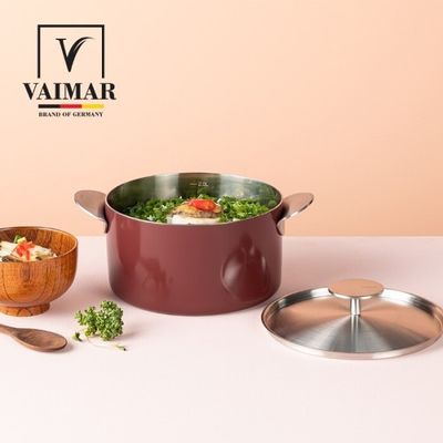 바이마르 퍼스널 컬러 통삼중 스탠 세라믹 냄비18양수