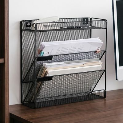 OFFISYS 데스크 수납보관 파티션걸이 2단 메탈 선반