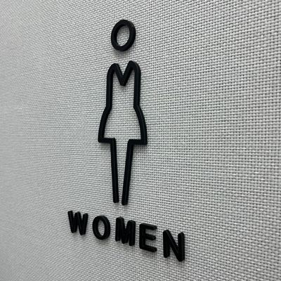 화장실 탈의실 표지판 여자 블랙(WFGMA5C)