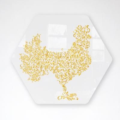 bf468-폼아크릴액자56CmX49Cm6각형대형_황금꽃닭