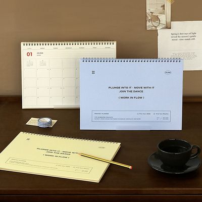 아이코닉 2026 플로우 먼슬리플래너 A4 탁상달력