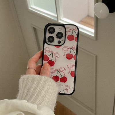 ribbon cherry 디자인 [블랙 맥세이프 범퍼케이스]
