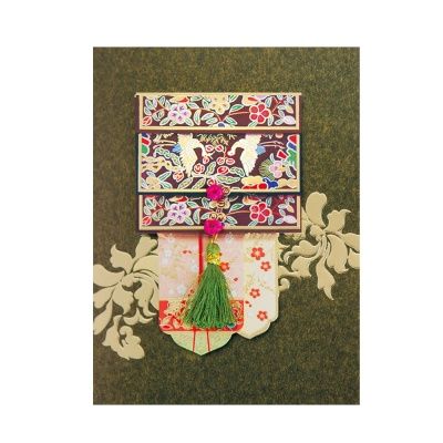 학 전통 연하장 매듭카드 FT3005-3