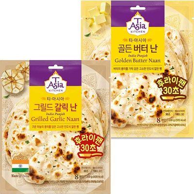 티아시아 골든버터 난 200g+그릴드 갈릭 난 200g
