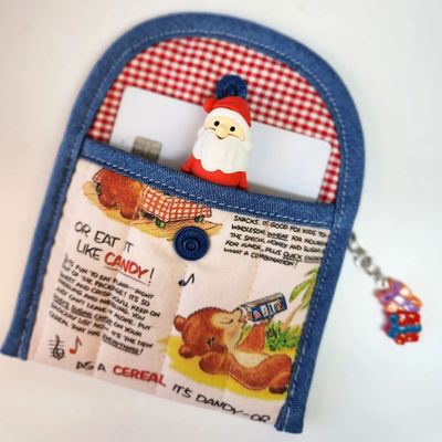 슈가베어 패브릭 명함 카드 동전 케이스 지갑