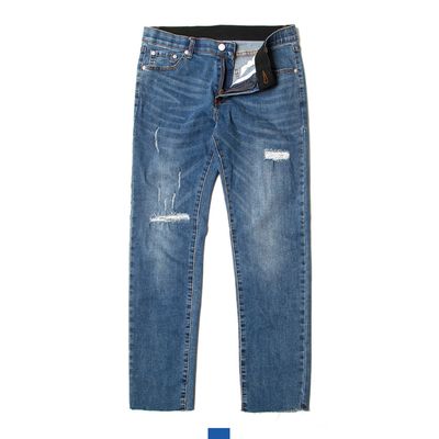 데미지 컷팅 밴딩 스판 청바지 남성 데님 팬츠