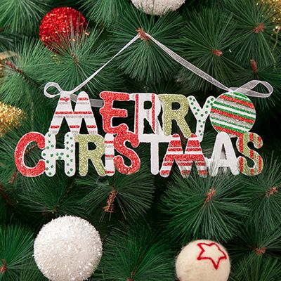 [1+1] 크리스마스 글자 장식 믹스 우드화이트 30x10cm