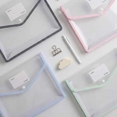 디자인 인덱스 명함꽂이 파스텔 투명 파일케이스 2개