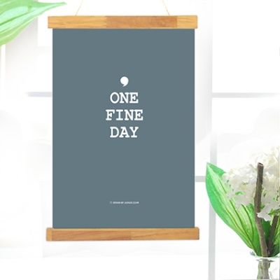 ONE FINE DAY 패브릭포스터 M Size +행잉액자 set