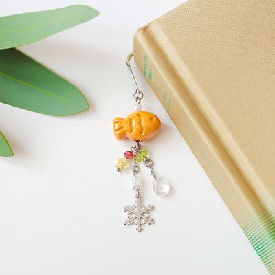 겨울엔 붕어빵 책갈피 금속 북마크 겨울