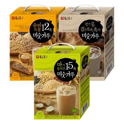 담터 미숫가루40T 3종(마 15곡/ 슈퍼곡물 12곡/ 흑미)