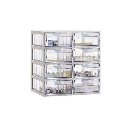 A형 가로2칸 세로4칸 투명서랍 수납함(W8328D3)