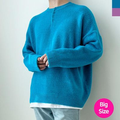 CHE 1009M 남자빅사이즈부클헨리넥울니트