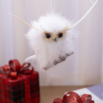 크리스마스 부엉이 인형 트리 장식 나무위 15cm 소품