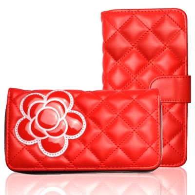 퀼팅 카멜리아 다이어리케이스(갤럭시퀀텀3)